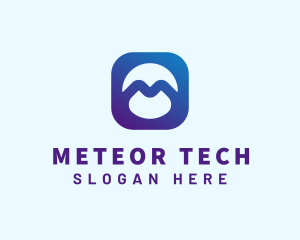 Tech App Letter M logo design