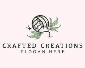 Crochet Knit Leaf logo design