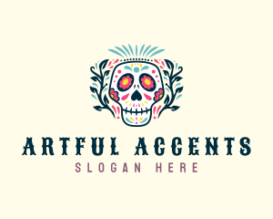 Festive Decorative Skull logo