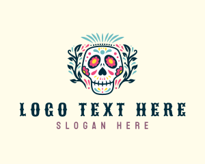 Decorative - Festive Decorative Skull logo design