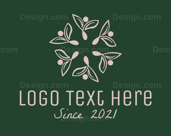 Floral Butterfly Wreath Logo