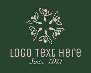 Floral Butterfly Wreath  logo