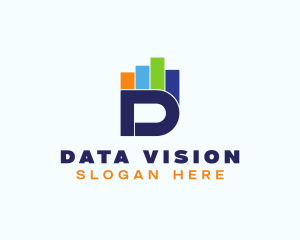 Statistics Chart Letter D  logo