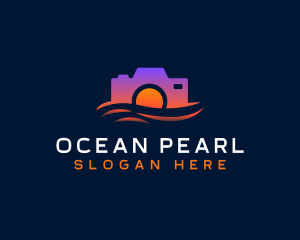 Camera Ocean Photography logo design