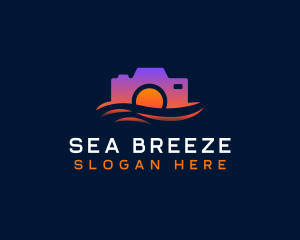 Camera Ocean Photography logo design