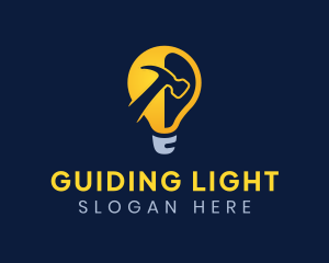 Hammer Light Bulb Workshop logo design