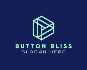 Geometric Play Button  logo design