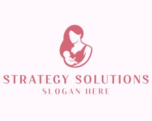 Mom Baby Childcare logo design