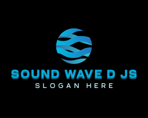 Wave Globe Network logo design