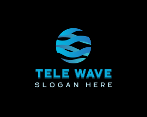 Wave Globe Network logo design