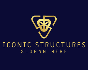 Architecture Structure Pyramid logo design