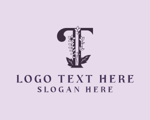 Flower Bloom Letter T logo