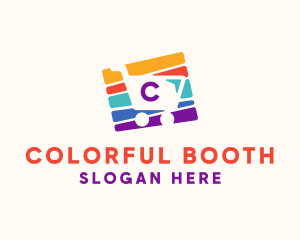 Colorful Shopping Cart Lettermark logo design