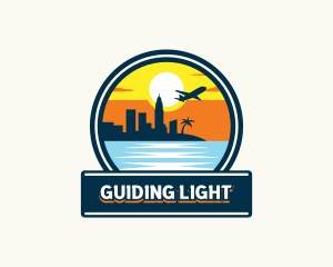 Sunset Tourism Getaway logo design