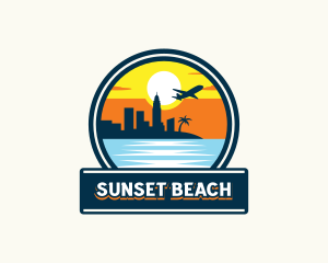 Sunset Tourism Getaway logo design