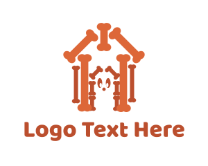 House - Dog Bone Kennel logo design
