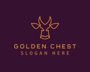 Golden Wild Bull logo design