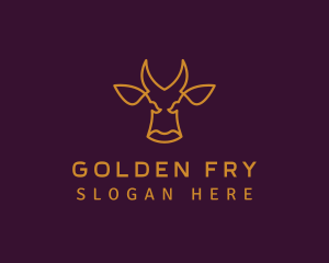 Golden Wild Bull logo design