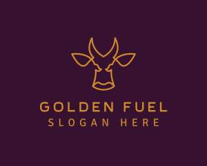 Golden Wild Bull logo design