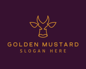 Golden Wild Bull logo design