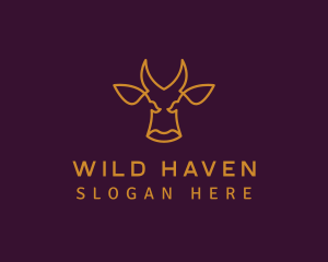 Golden Wild Bull logo design