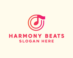 Pink Music Note logo