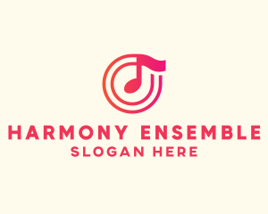 Pink Music Note logo