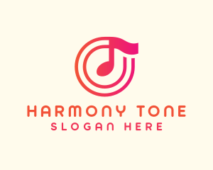 Pink Music Note logo design