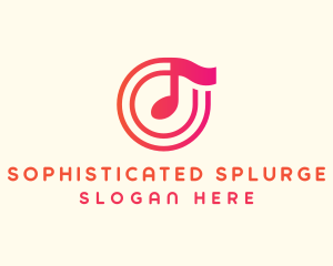 Pink Music Note logo design