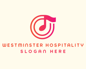 Pink Music Note logo design