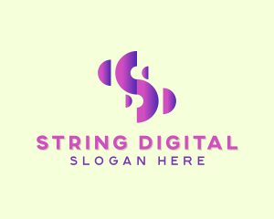 Digital Company Letter S logo design