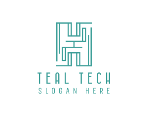 Teal Maze H logo