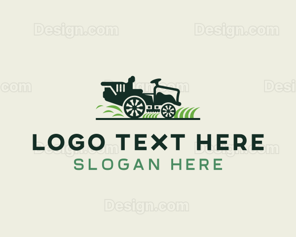 Lawn Mower Grass Cutting Logo