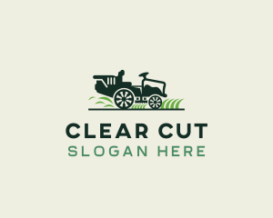 Lawn Mower Grass Cutting logo design