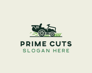 Lawn Mower Grass Cutting logo design