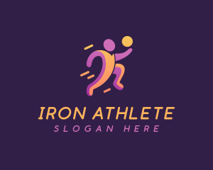 Human Sports Athlete logo design