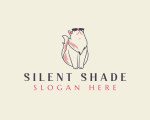 Pet Cat Sunglasses logo design