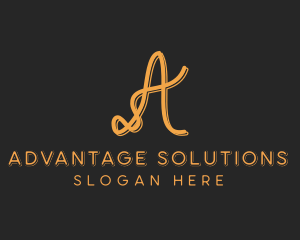 Sewing Tailor Letter A logo design