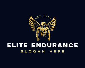 Eagle Muscular Fitness logo design