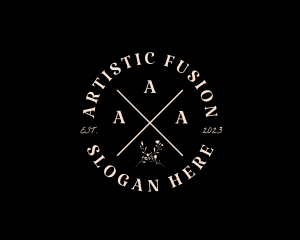 Hipster Floral Perfume logo design