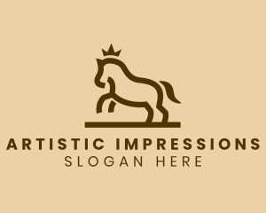 Enterprise Horse Crown logo design