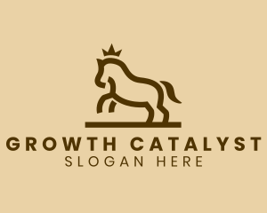 Enterprise Horse Crown logo design