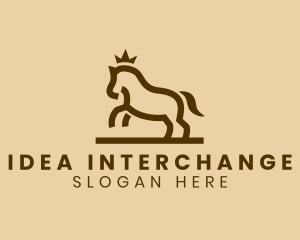 Enterprise Horse Crown logo design