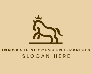 Enterprise Horse Crown logo design