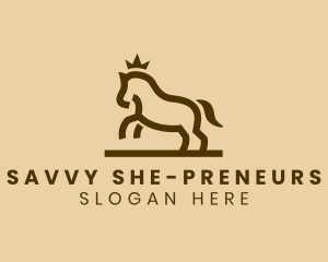 Enterprise Horse Crown logo design