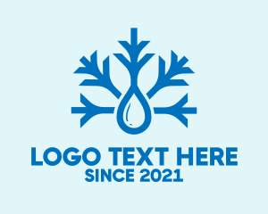 Blue Snowflake Drop  logo