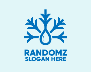 Blue Snowflake Drop  Logo