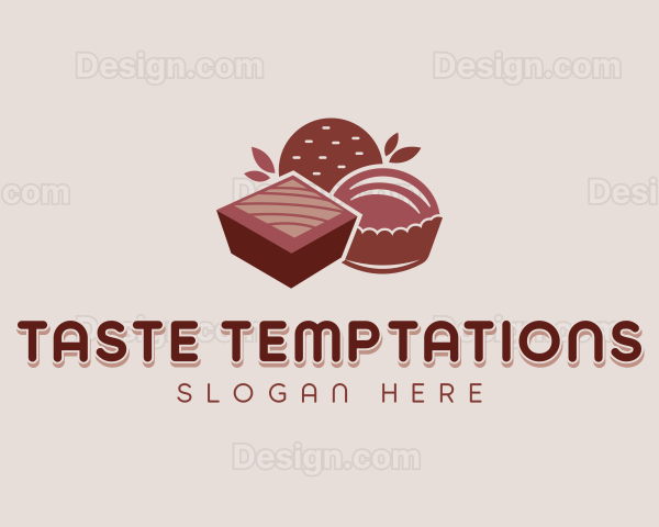 Chocolate Pastry Dessert Logo