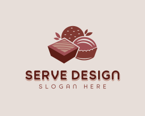 Chocolate Pastry Dessert Logo