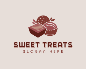 Chocolate Pastry Dessert logo design